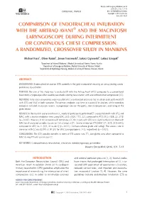 Comparison of Endotracheal Intubation with the Airtraq
