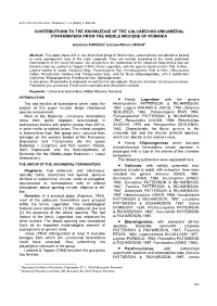 CONTRIBUTIONS to the KNOWLEDGE of the CALCAREOUS UNICAMERAL FORAMINIFERA from the MIDDLE MIOCENE from ROMANIA Phialine Lip; Circular Aboral Opening