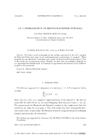 On a Generalization of Henstock-Kurzweil Integrals