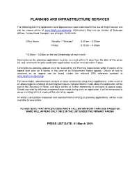 Planning and Infrastructure Services