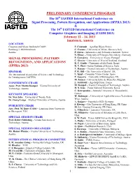 Preliminary Conference Program