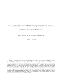 The (Adverse) Incentive Effects of Competing with Superstars