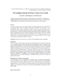 The Changing Landscape and Future of Open Access in India