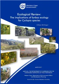 The Implications of Fynbos Ecology for Cyclopia Species