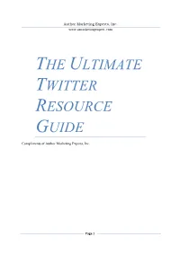The Ultimate Twitter Resource Guide