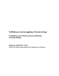 Trafficking in and Smuggling of Human Beings ANNUAL REPORT 2010