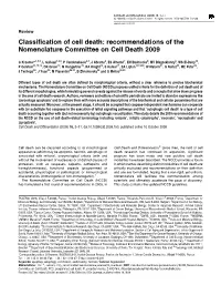 Classification of Cell Death