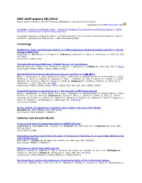 ESO Staff Papers 08/2012 Papers Added Recently to the ESO Telescope Bibliography, Maintained by the Library Subscribe to the ESO Telbib RSS Feed