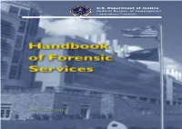 Handbook of Forensic Services 2003 Table of Contents