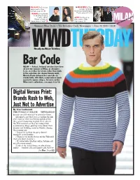 Bar Code MILAN — Robust, Textured Sweaters Have Been All Over the Runways of Milan, As Designers Focus on Clothes for Leisure Rather Than Work