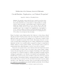 Cornell Realism, Explanation, and Natural Properties∗
