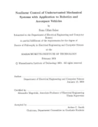 Nonlinear Control of Underactuated Mechanical Systems with Application to Robotics and Aerospace Vehicles