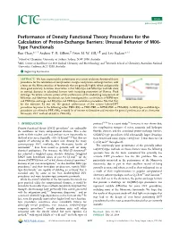 Performance of DFT Procedures for the Calculation of Proton-Exchange