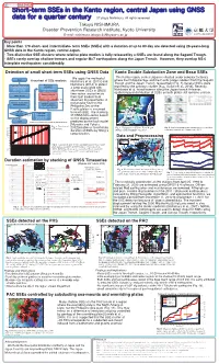 Takuya NISHIMURA Disaster Prevention Research Institute, Kyoto University E-Mail: Nishimura.Takuya.4S@Kyoto-U.Ac.Jp
