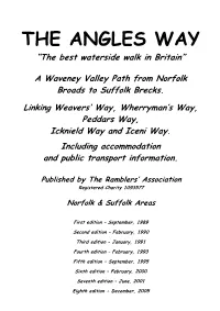 THE ANGLES WAY “The Best Waterside Walk in Britain”