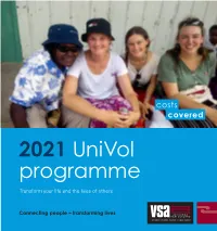 2021 Univol Programme Transform Your Life and the Lives of Others