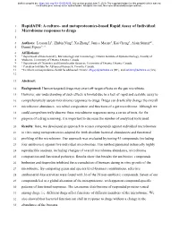 And Metaproteomics-Based Rapid Assay of Individual 2 Microbiome Responses to Drugs
