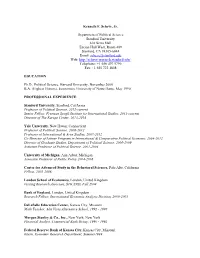 Kenneth F. Scheve, Jr. Department of Political Science Stanford