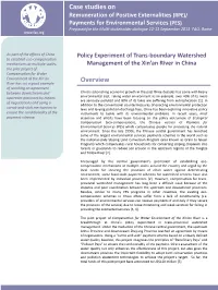 Policy Experiment of Transboundary Watershed Management of the Xin