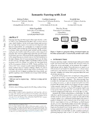 Semantic Fuzzing with Zest