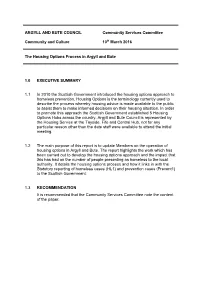 The Housing Options Process in Argyll and Bute