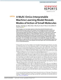 A Multi-Omics Interpretable Machine Learning Model Reveals Modes of Action of Small Molecules Natasha L