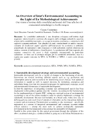 An Overview of Istat's Environmental Accounting in the Light of Eu