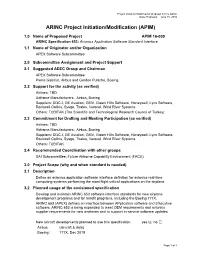 ARINC Project Initiation/Modification (APIM)