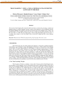 Deaf Learning": Using a Visual Method to Teach Written Language to the Deaf