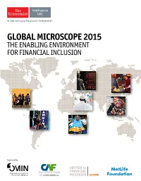 Global Microscope 2015 the Enabling Environment for Financial Inclusion