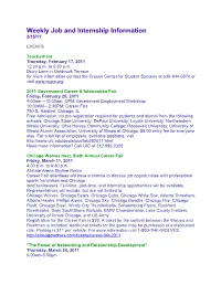 Weekly Job and Internship Information 2/15/11