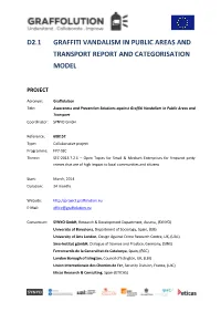 D2.1 Graffiti Vandalism in Public Areas and Transport Report and Categorisation Model