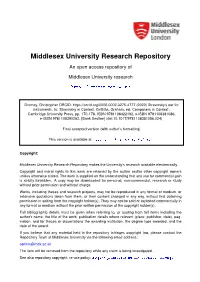 Middlesex University Research Repository an Open Access Repository Of