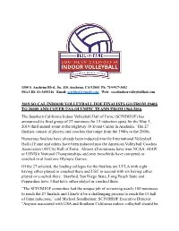 SCIVBHOF 2019 Finalists Announced