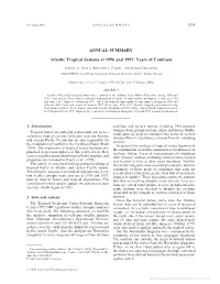 ANNUAL SUMMARY Atlantic Tropical
