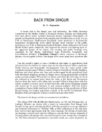 Back from Singur