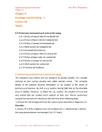 Chapter 6 Fuselage and Tail Sizing - 4 Lecture 26 Topics
