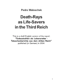 Death-Rays As Life-Savers in the Third Reich