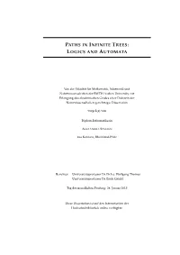 Paths in Infinite Trees: Logics and Automata
