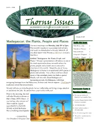 Thorny Issues DATES & DETAILS —