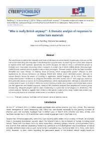 “Who Is Really British Anyway?”: a Thematic Analysis of Responses to Online Hate Materials