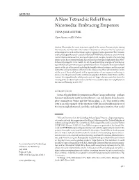 A New Tetrarchic Relief from Nicomedia: Embracing Emperors Tuna Şare Ağtürk Open Access on AJA Online