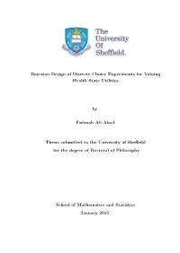 Bayesian Design of Discrete Choice Experiments for Valuing Health State Utilities