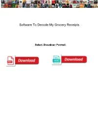 Software to Decode My Grocery Receipts