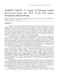 A Census of Dinosaur Fossils Recovered from the Hell Creek and Lance Formations (Maastrichtian)