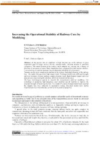 Increasing the Operational Stability of Railway Core by Modifying