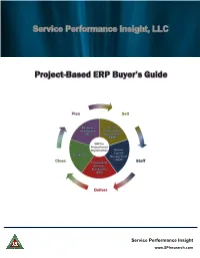 Project-Based ERP Buyer's Guide