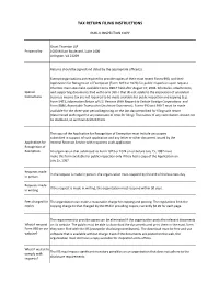 Tax Return Filing Instructions