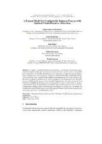 A Formal Model for Configurable Business Process with Optimal Cloud Resource Allocation