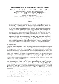 Automatic Detection of Arabicized Berber and Arabic Varieties